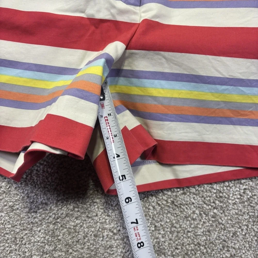 Boden Shorts Womens 10 Multicolor Striped Chino Twill Stretch Summer Casual‎